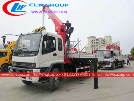 ISUZU FTR 10 ໂຕນ sany palfinger cargo crane ລົດບັນທຸກ