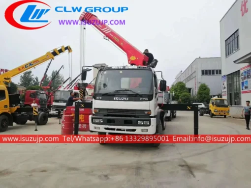 ISUZU FTR 10 ton sany palfinger telescopic boom truck