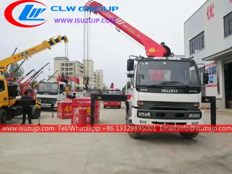 ISUZU FTR 10 ton sany palfinger truck mounted hydraulic crane