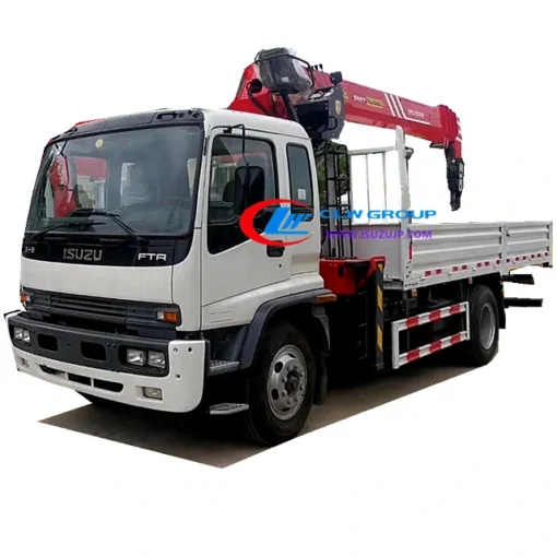 Grue télescopique hydraulique de camion d'ISUZU FTR 8 tonnes