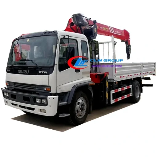 ISUZU FTR crane ya lori ya Hydraulic ya tani 8