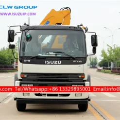 ISUZU FTR 8t flatbed tow truck mounted crane