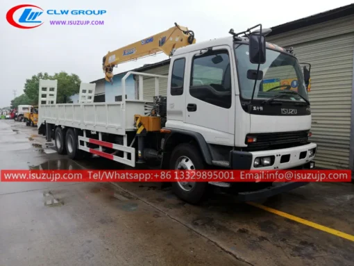 ISUZU FVZ 14t yuk mashinasiga o'rnatilgan yuk ko'taruvchi kran