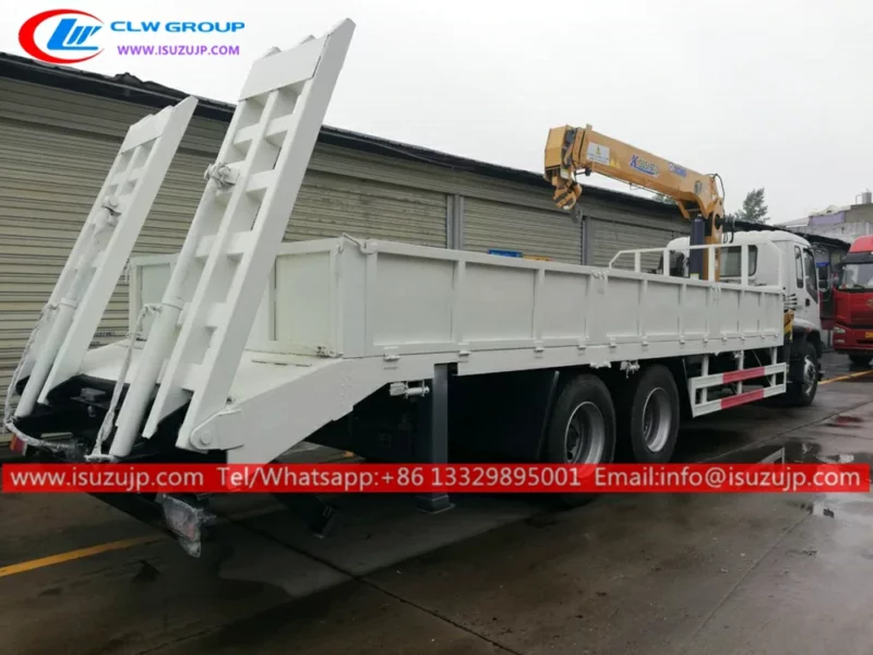 ISUZU FVZ 15 ton self loading truck crane mounted