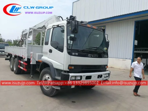 ISUZU FVZ 16t crane hole drill truck