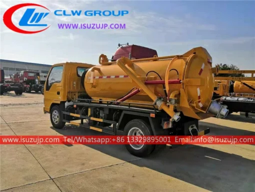 ISUZU NHR 3000L sewage vacuum truck para sa pagbebenta