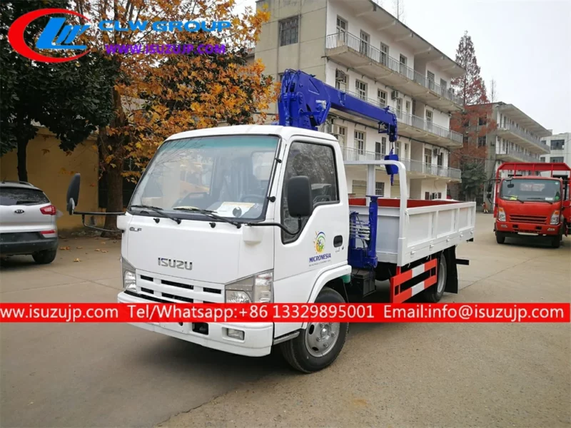 ISUZU NJR mini 2 ton truck with crane