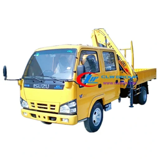 ISUZU NKR 3 ton knuckle boom truck ထရိန်းကိုတပ်ဆင်ထားသည်