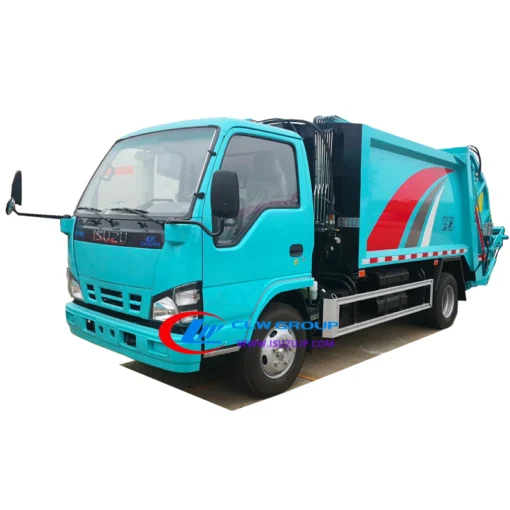 ISUZU NKR ၅ တန် compactor အမှိုက်ထရပ်ကား