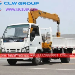 ISUZU NKR small 3 ton truck crane lift