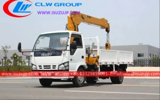 ISUZU NKR small 3 ton truck crane lift