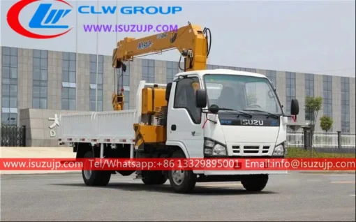 ISUZU NKR maliit na 3 toneladang truck loader crane