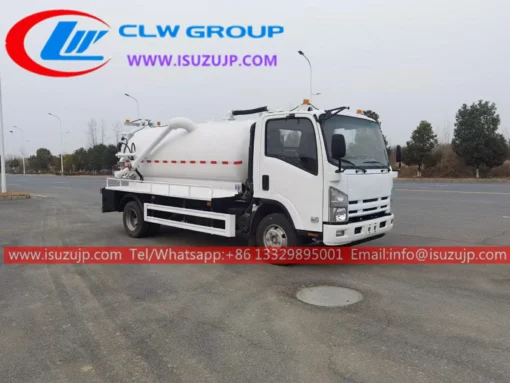 ISUZU NPR 10cbm sewage vacuum pump truck