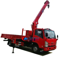 ISUZU NPR 5 ton XCMG truck with crane