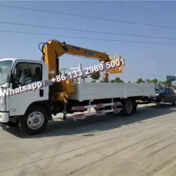 ISUZU NPR 6 ton tipper crane truck for sale