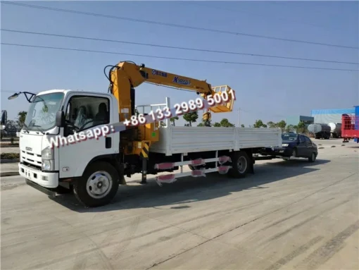 ISUZU NPR 6 টন টিপার ক্রেন ট্রাক বিক্রয়ের জন্য