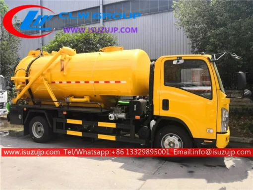 ISUZU NPR 8cbm jet vac truck للبيع