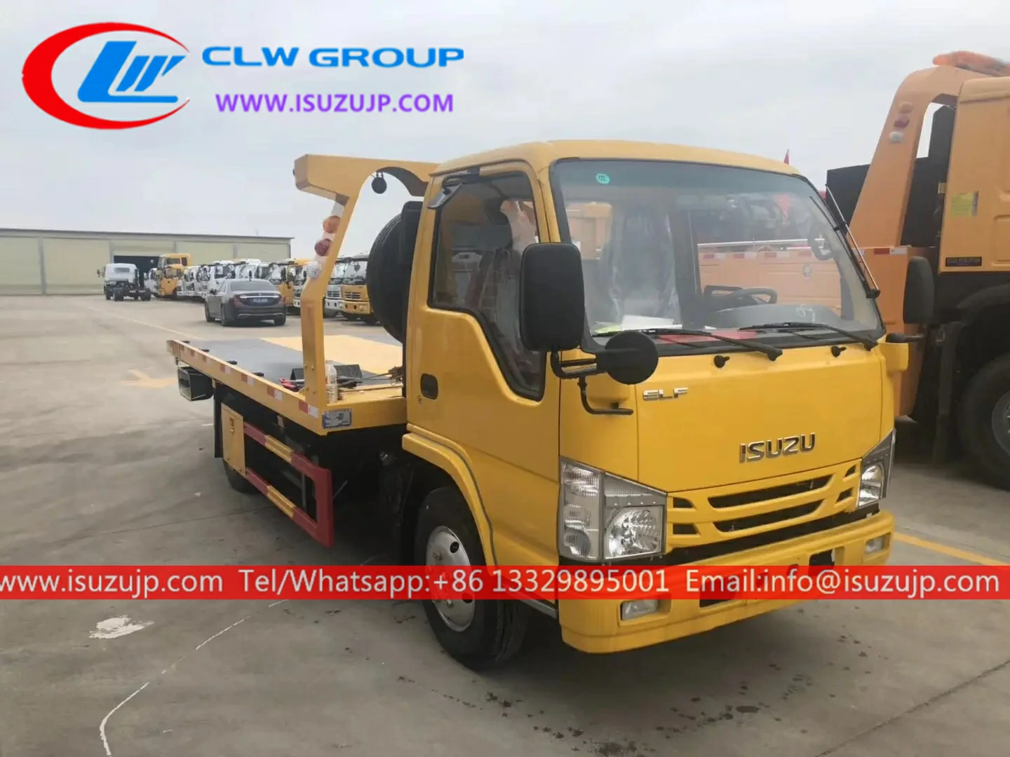 Japan Isuzu mini platform tray tow truck under wheel lift wrecker