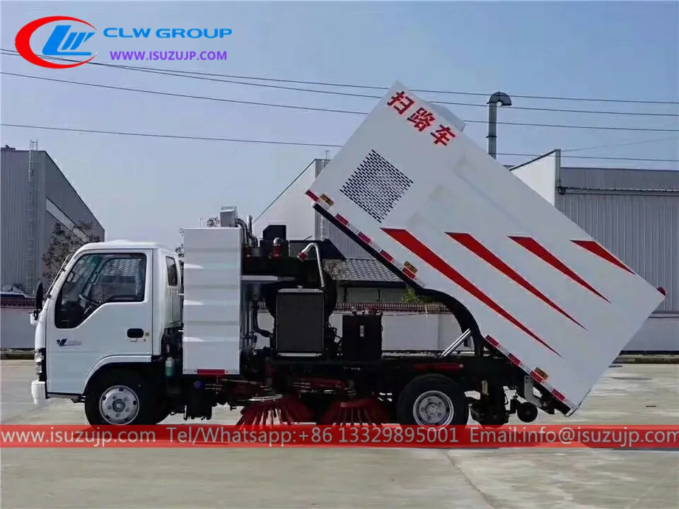 Isuzu 5cbm vacuum road sweeper truck