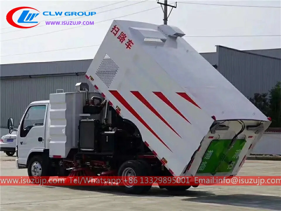 Isuzu 5cbm vacuum street sweeper truck