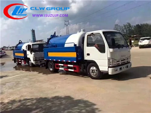 Isuzu jetting and vacuum truck