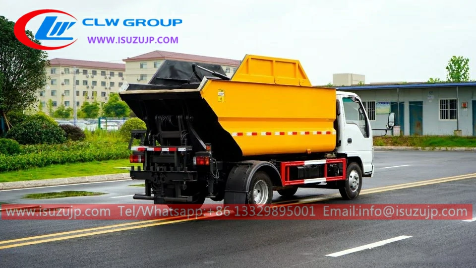 Isuzu mini non-leakage dump garbage compactor  truck