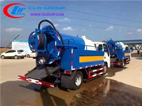 Isuzu small Combined vacuum jetting trucks