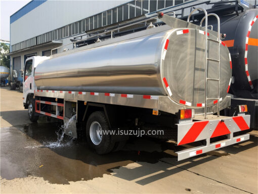Japonya Isuzu paslanmaz çelik içme suyu taşıma kamyonu