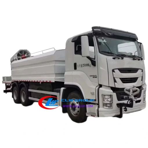 10 tekerlekli ISUZU GIGA 18000 litre inşaat tozu kontrol su kamyonu
