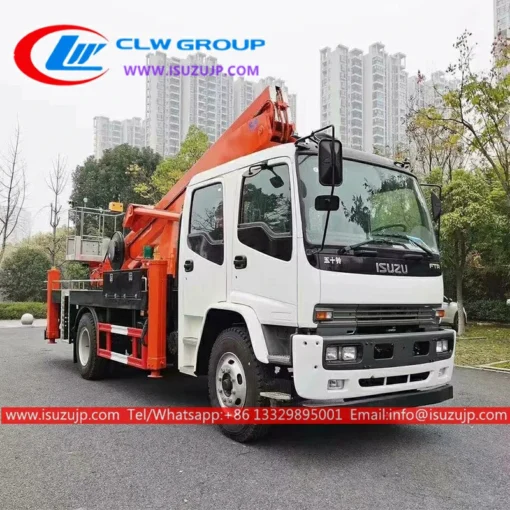 6x4 ISUZU 24 মিটার ট্রাক মাউন্ট করা বায়বীয় প্ল্যাটফর্ম