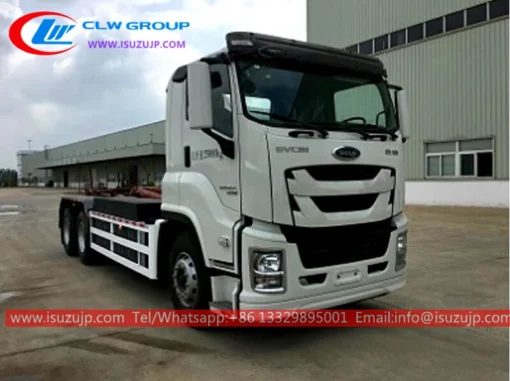 6x4 ISUZU GIGA 18cbm hook loader truck กานา