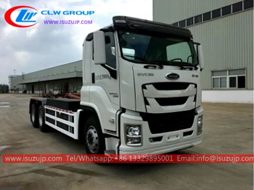 6x4 ISUZU GIGA 18cbm محمل خطافي شاحنة غانا