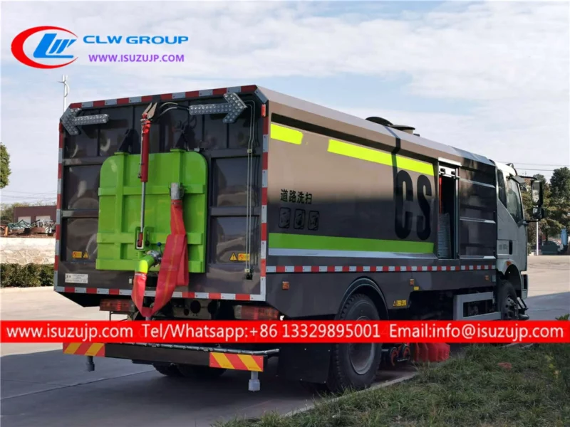ISUZU 16m3 suction road cleaning truck Angola