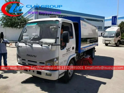 ISUZU 3 toneladang road vacuum cleaner truck