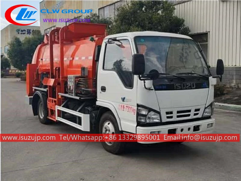 ISUZU 4 ton waste bin truck sale Panama