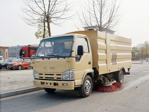 ISUZU 4m3 वैक्यूम रोड स्वीपर ट्रक