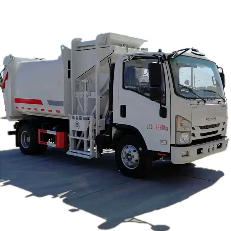 ISUZU 5cbm side loader garbage truck for sale Colombia
