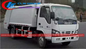 ISUZU 5cbm side loader garbage truck for sale in Uzbekistan
