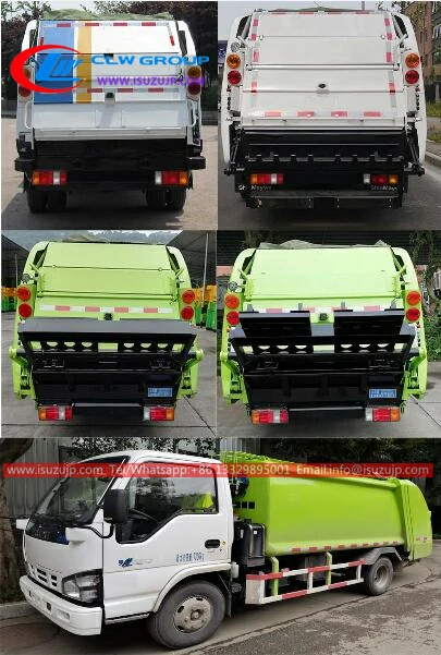 ISUZU 5m3 side loader garbage truck price in Uzbekistan