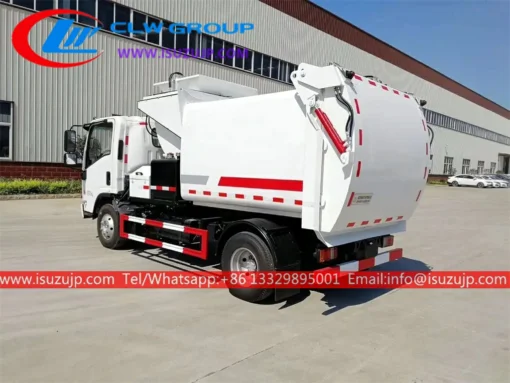 Caminhão de lixo carregador lateral automatizado ISUZU 5t Peru