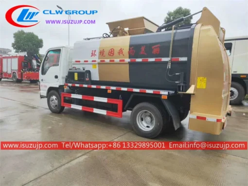 ISUZU 6 متر مكعب شاحنة رافعة جانبية للبيع بيرو