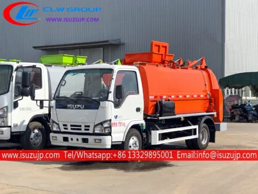 ISUZU 6cbm kitchen food refuse truck Honduras