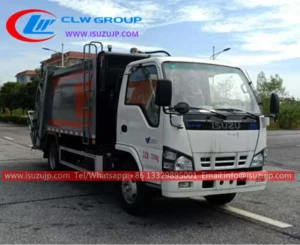 ISUZU 6m3 garbage compactor truck for sale in Laos