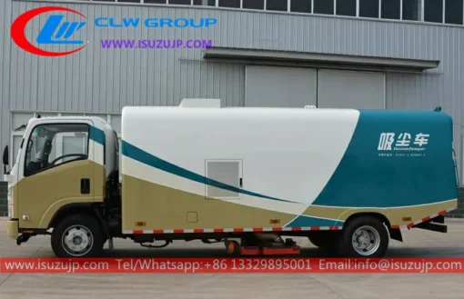 ISUZU 8 meter kubik truk penyapu jalan vakum Sierra Leone