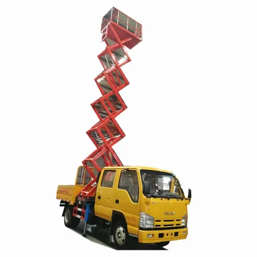 ISUZU ELF ၁၀ မီတာကတ်ကြေးဝေဟင်ပလက်ဖောင်းထရပ်ကားဘရူနိုင်း