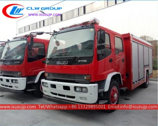 ISUZU FTR 6000 ليتر شاحنة خدمة إطفاء أوزبكستان