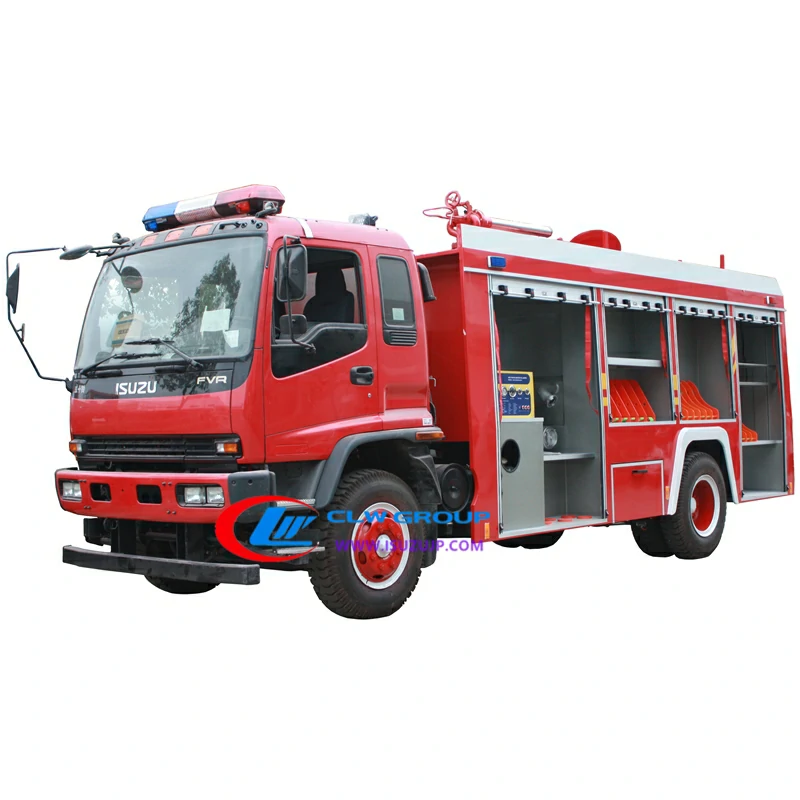 ISUZU FVR dry chemical powder fire engine truck