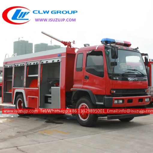 Camion de sauvetage d'incendie de poudre chimique sèche ISUZU FVR