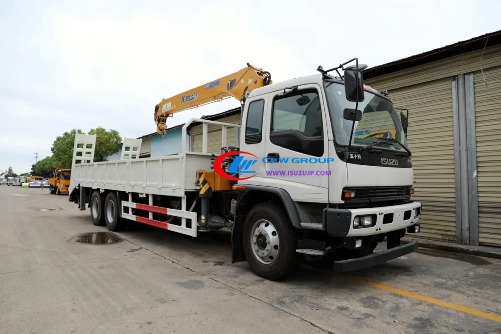 ISUZU FVZ 16 ton boom truck crane with Hydraulic ladder Vietnam