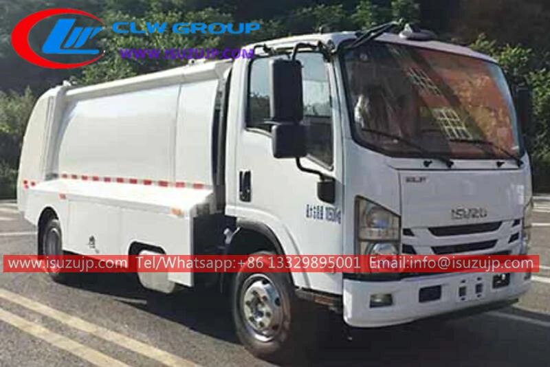 ISUZU KV600 8cbm trash truck for sale in Kyrgyzstan